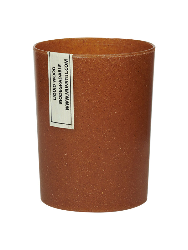 Vloeibaar hout beker.