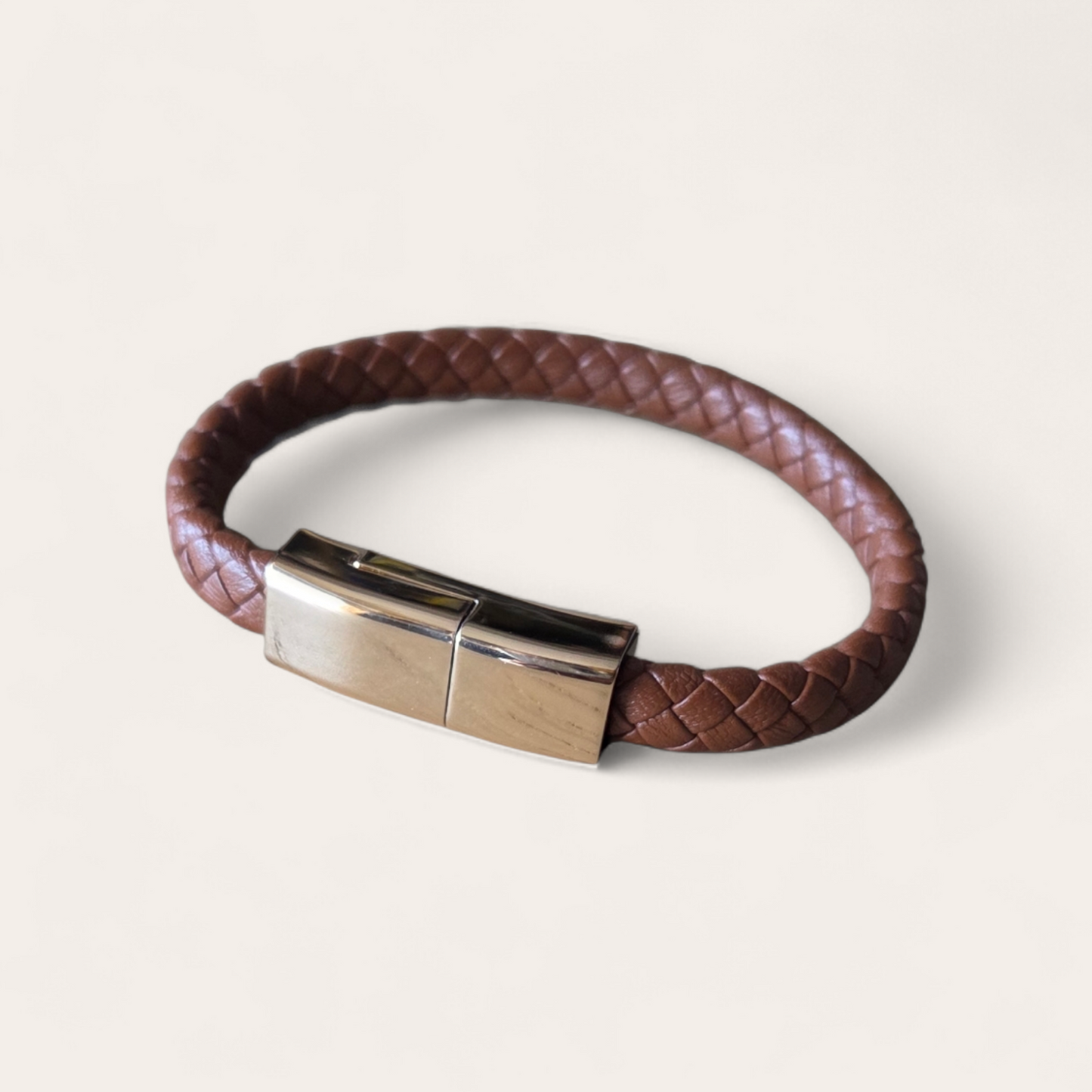 Multifunctionele Armband met USB-C Oplaadkabel - Bruin
