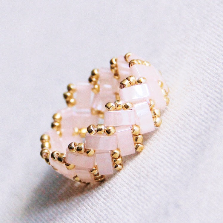Tilabead ring - lichtroze