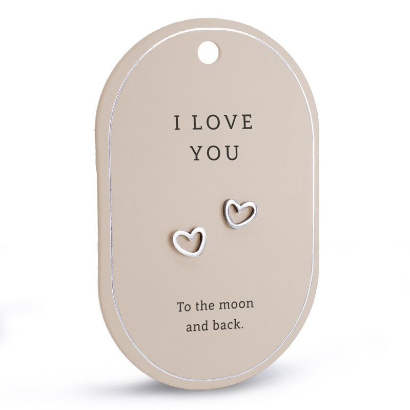 Oorbellen met een boodschap: I love you