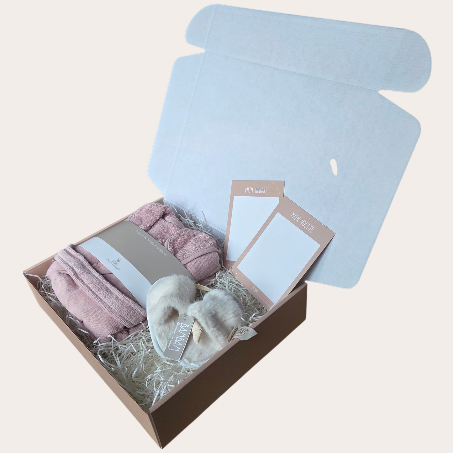 π Baby Cadeaubox Badjas & Slofjes β Kraamcadeau Meisje