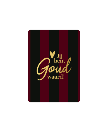 Minikaart jij bent goud waard