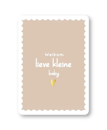 Kaart: Welkom, lieve kleine baby