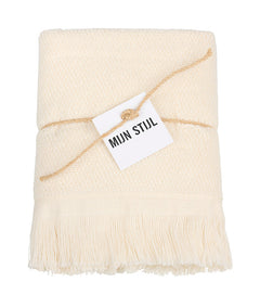 Handdoek (keuken) met franjes ecru
