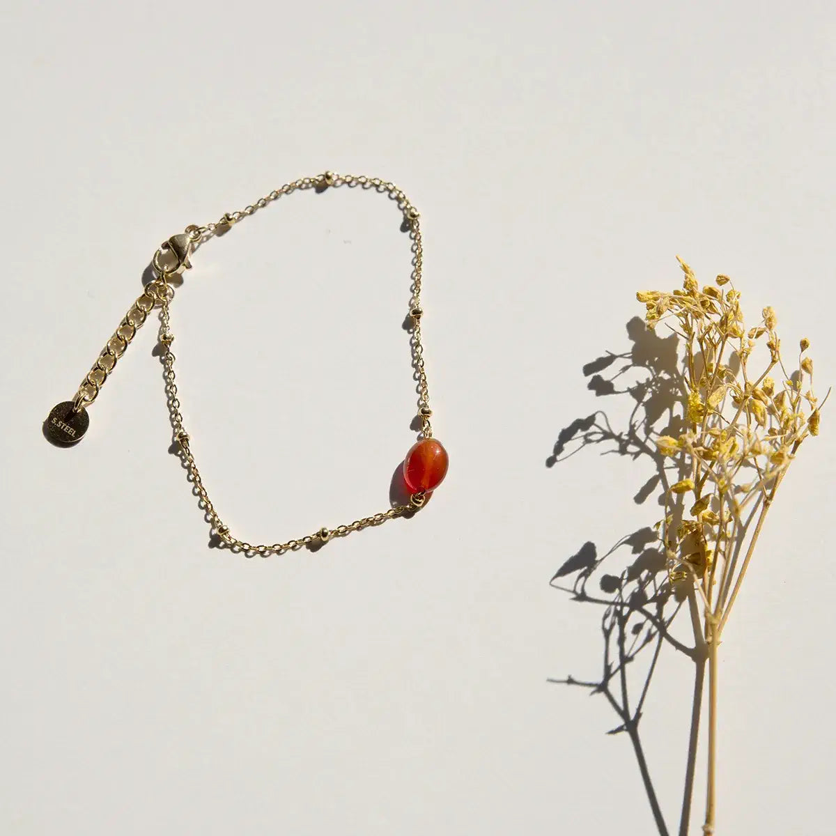 Armband oranje - You inspire me - Vinoos - Handgemaakt