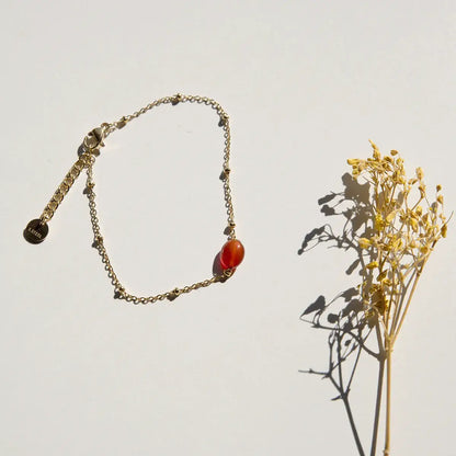 Armband oranje - You inspire me - Vinoos - Handgemaakt