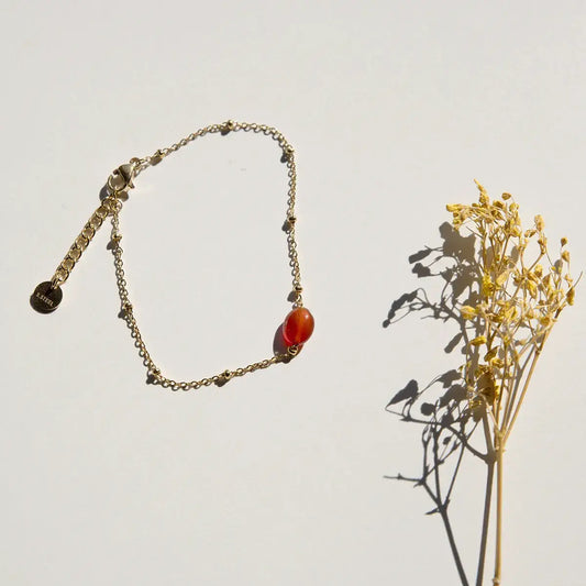 Armband oranje - You inspire me - Vinoos - Handgemaakt