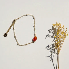 Armband oranje - You inspire me - Vinoos - Handgemaakt