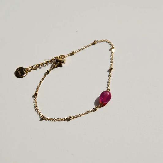 Armband dieprood - Dream big - Vinoos - Handgemaakt