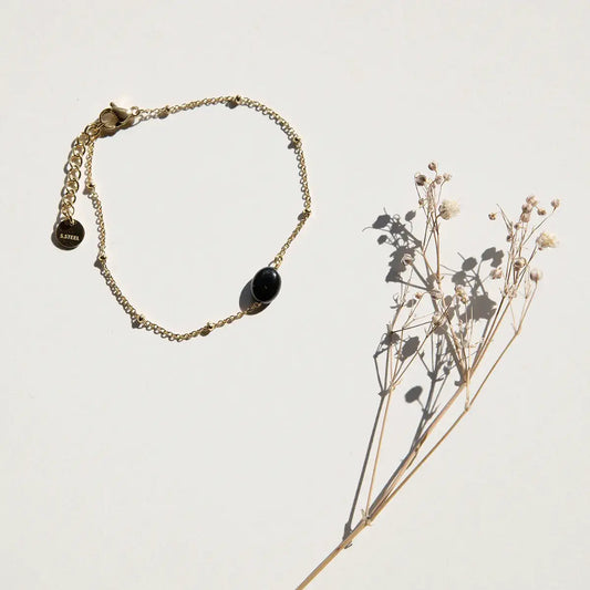 Armband zwart - Time tot shine - Vinoos - Handgemaakt