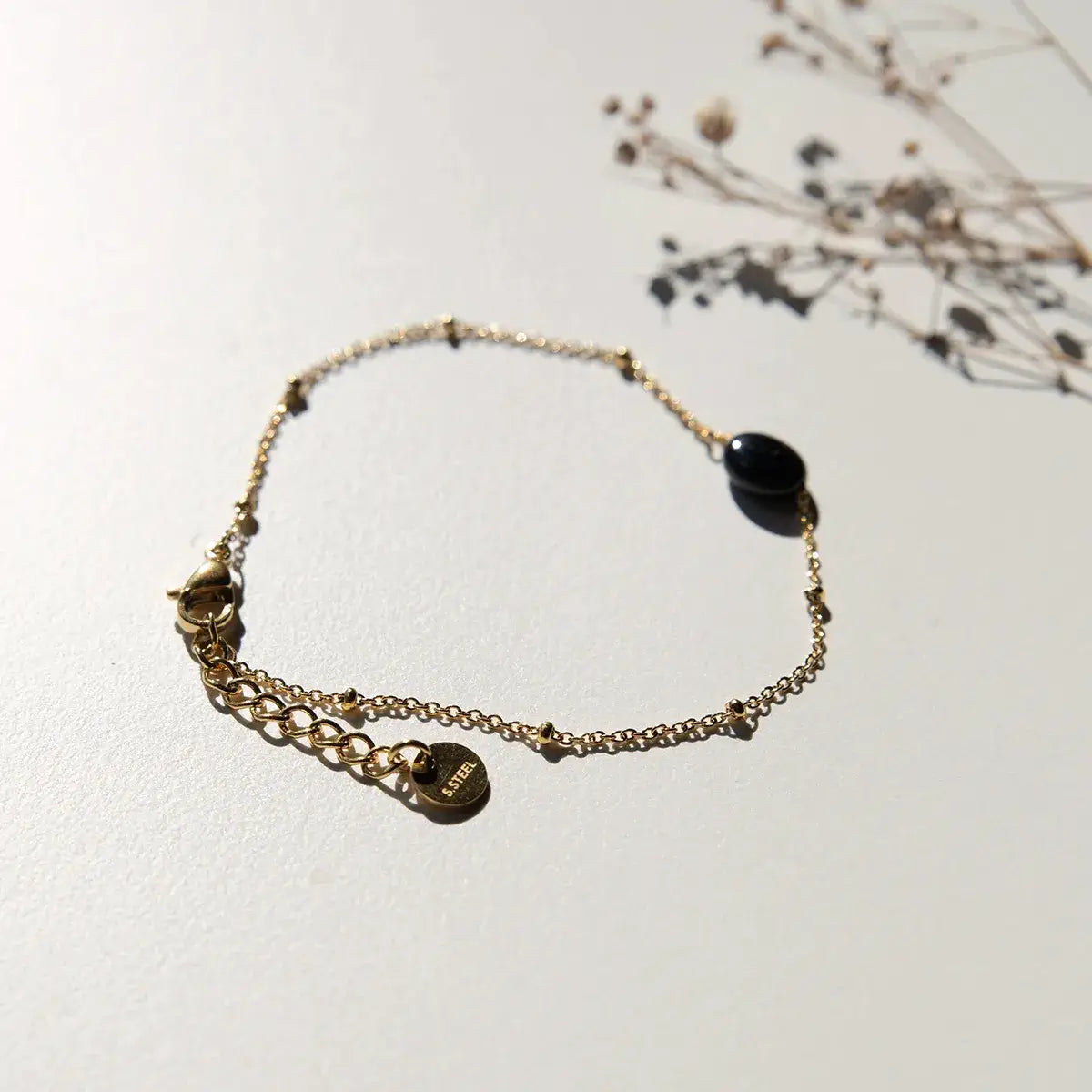 Armband zwart - Time tot shine - Vinoos - Handgemaakt