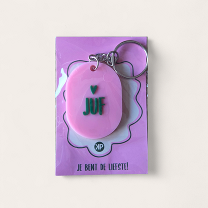 Sleutelhanger: Juf