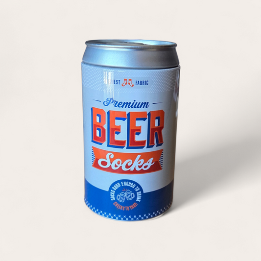 Bier sokken rood grijs