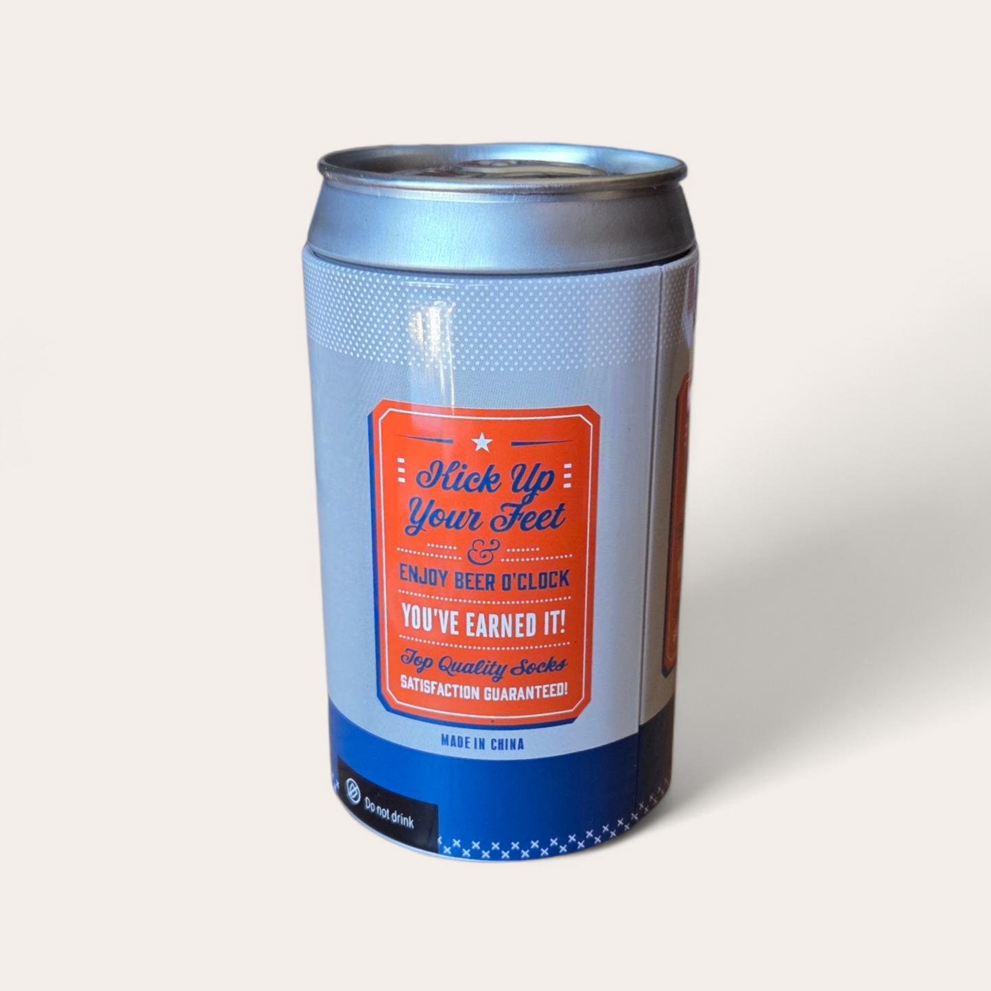 Bier sokken rood grijs