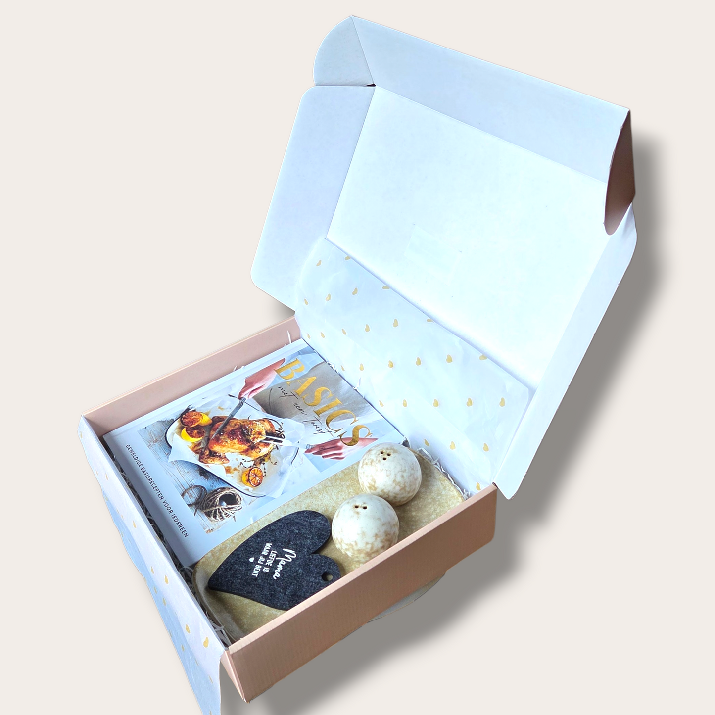 Stijlvol en Smaakvol – Cadeaubox met kookboek en peper & zout set