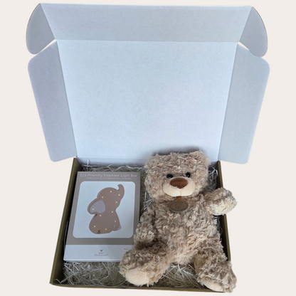 Droom Zacht – Baby Cadeaubox met Nachtlampje & Knuffel