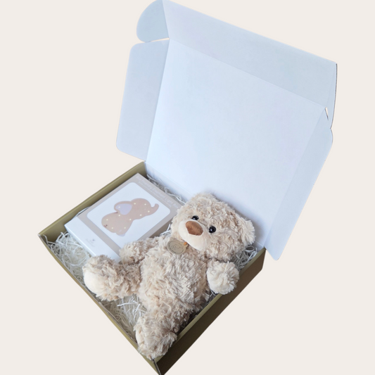 Droom Zacht – Baby Cadeaubox met Nachtlampje & Knuffel