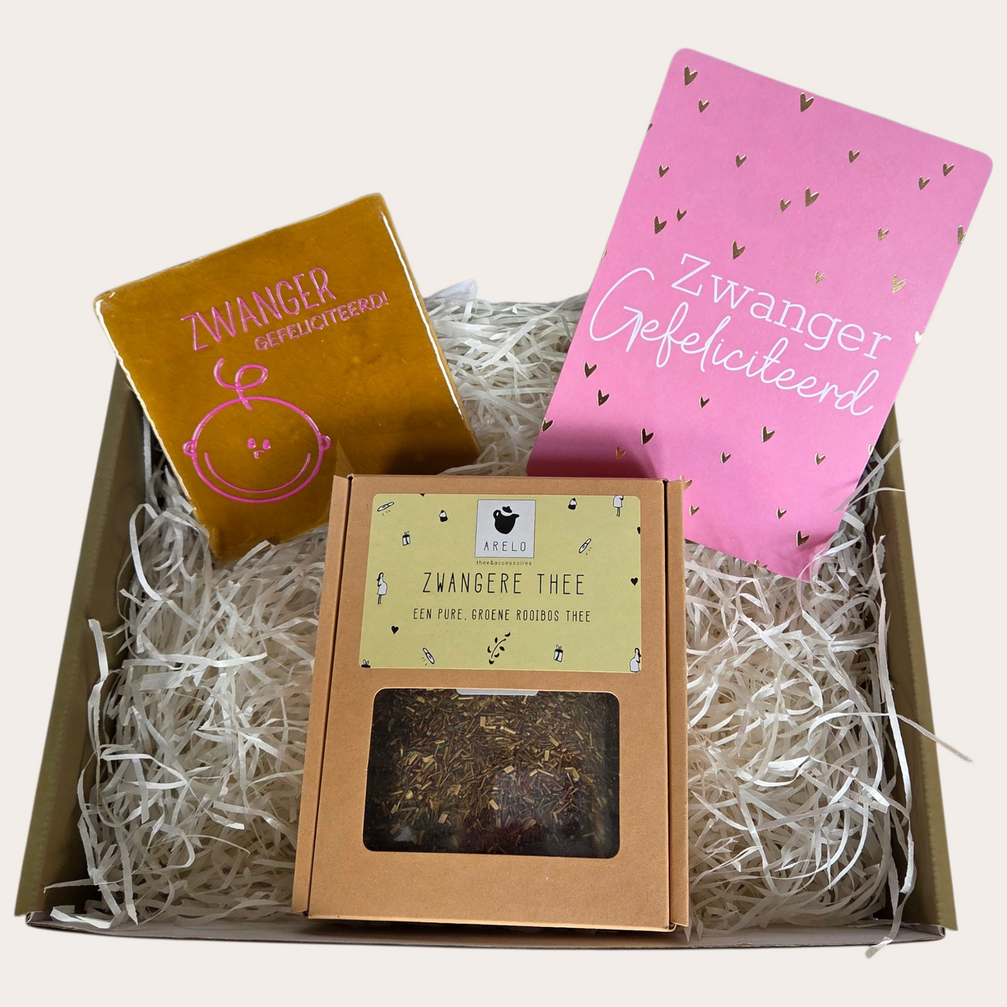 Hoera Zwanger! – Cadeaubox met Thee & Tegeltje
