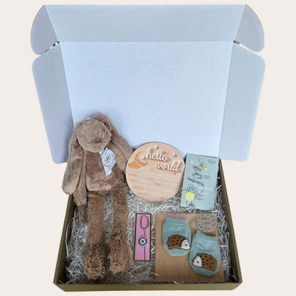 Hello Little One – Baby Cadeaubox met Muziek Konijn & Herinneringen