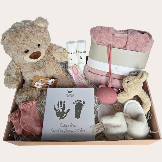 Roze Luxe & Liefde – Royale Baby Cadeaubox voor Meisjes