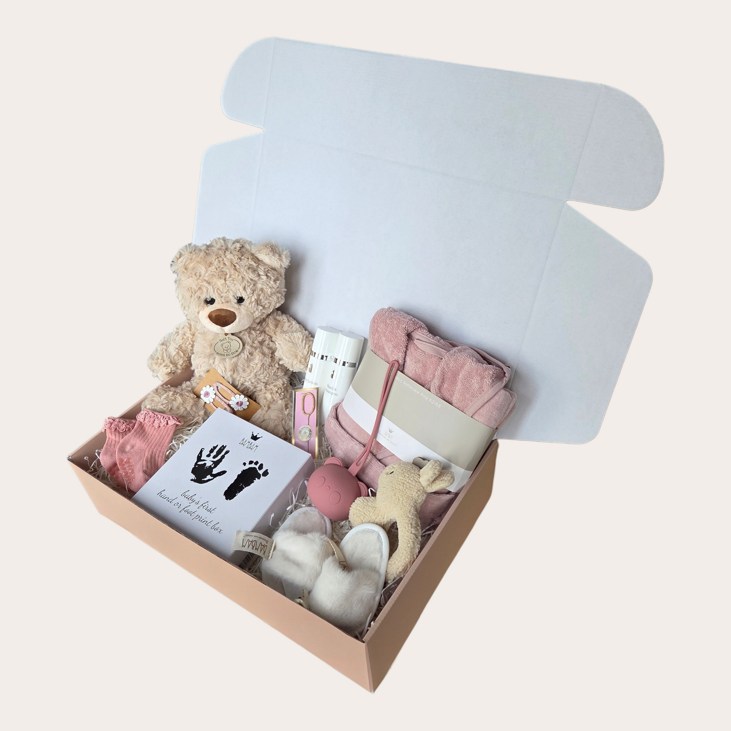 Roze Luxe & Liefde – Royale Baby Cadeaubox voor Meisjes