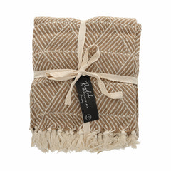 JENS Living Basic Recycled Cotton Plaid Beige