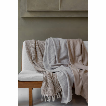 JENS Living Basic Recycled Cotton Plaid Beige