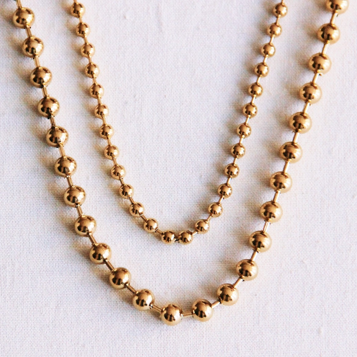 Grove dubbele ballchain ketting