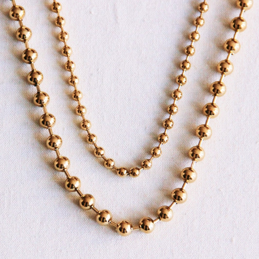 Grove dubbele ballchain ketting