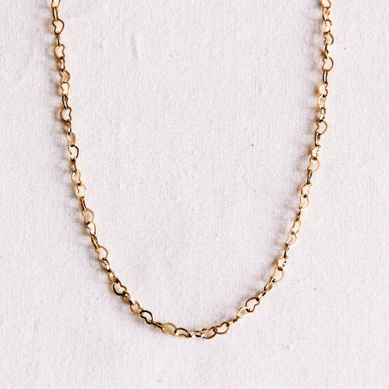 Fijne hartjes chain ketting