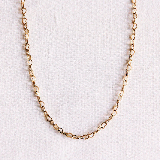 Fijne hartjes chain ketting