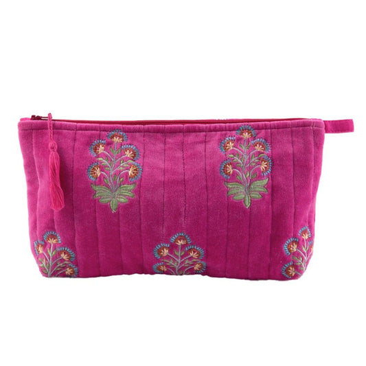 Velvet rose pouch/toilettas