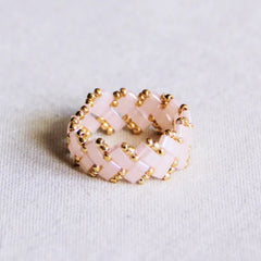 Tilabead ring - lichtroze