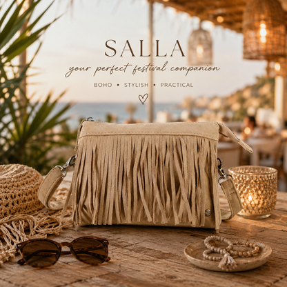 Salla Crossbody Tas met Franjes | Bohemian Schoudertas