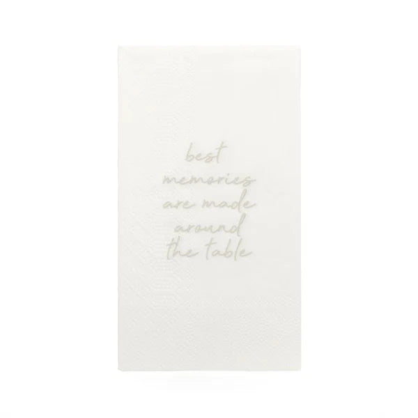 LEEFF servetten met de tekst: Best memories are made around the table