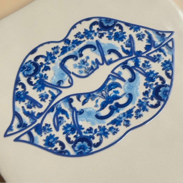 Tegel: Delftsblauw lippen