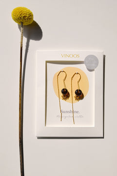 Oorbellen Goudbruin-Sunshine - Vinoos - Handgemaakt