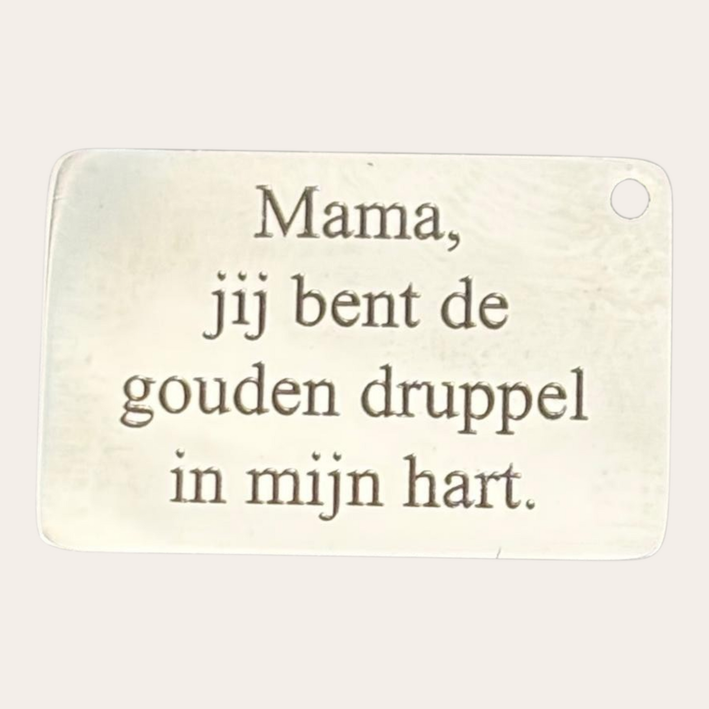 RVS zilveren ketting envelop Mama – Met tekst.