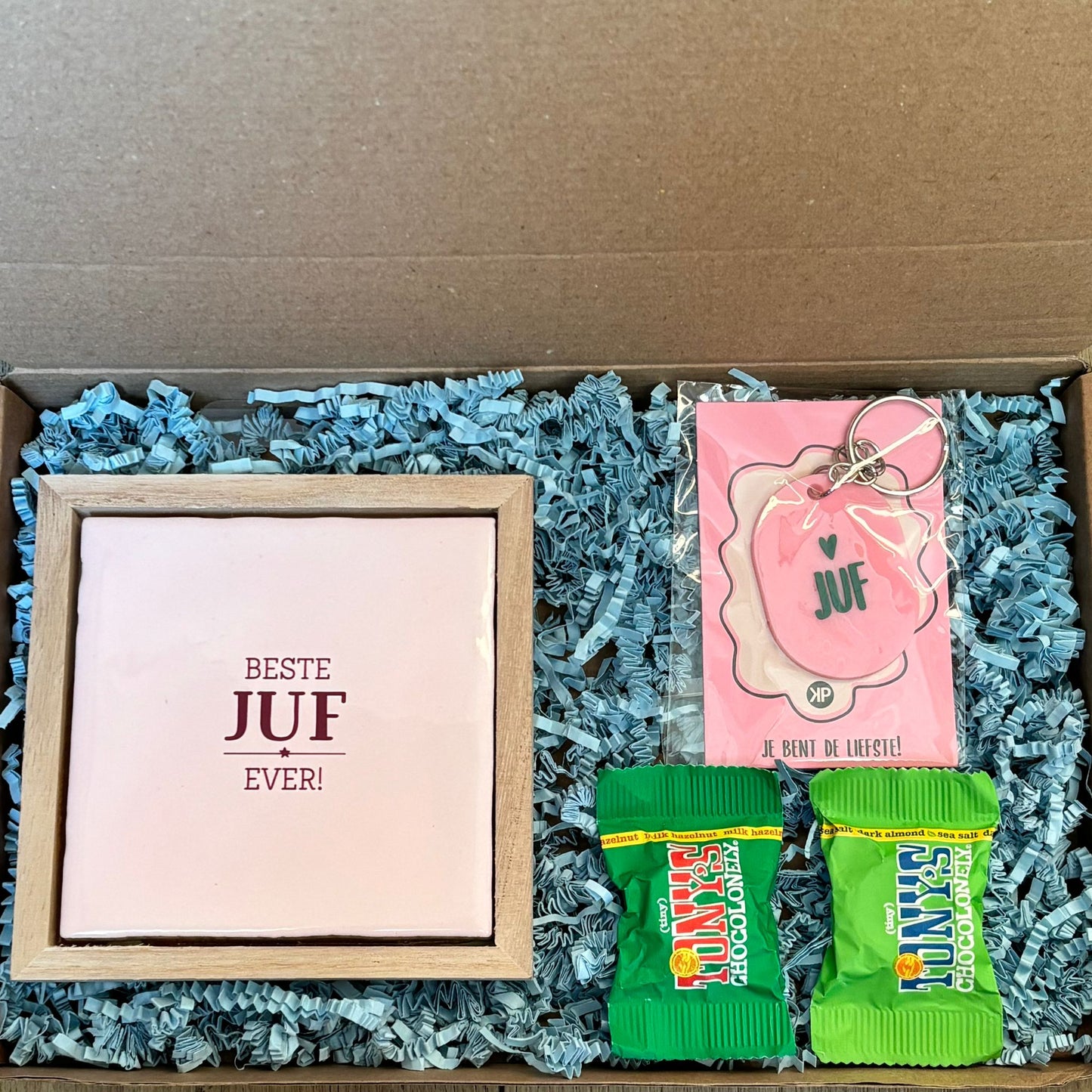 🌸 Beste Juf Cadeaubox – Lief Bedankcadeau met Chocolade