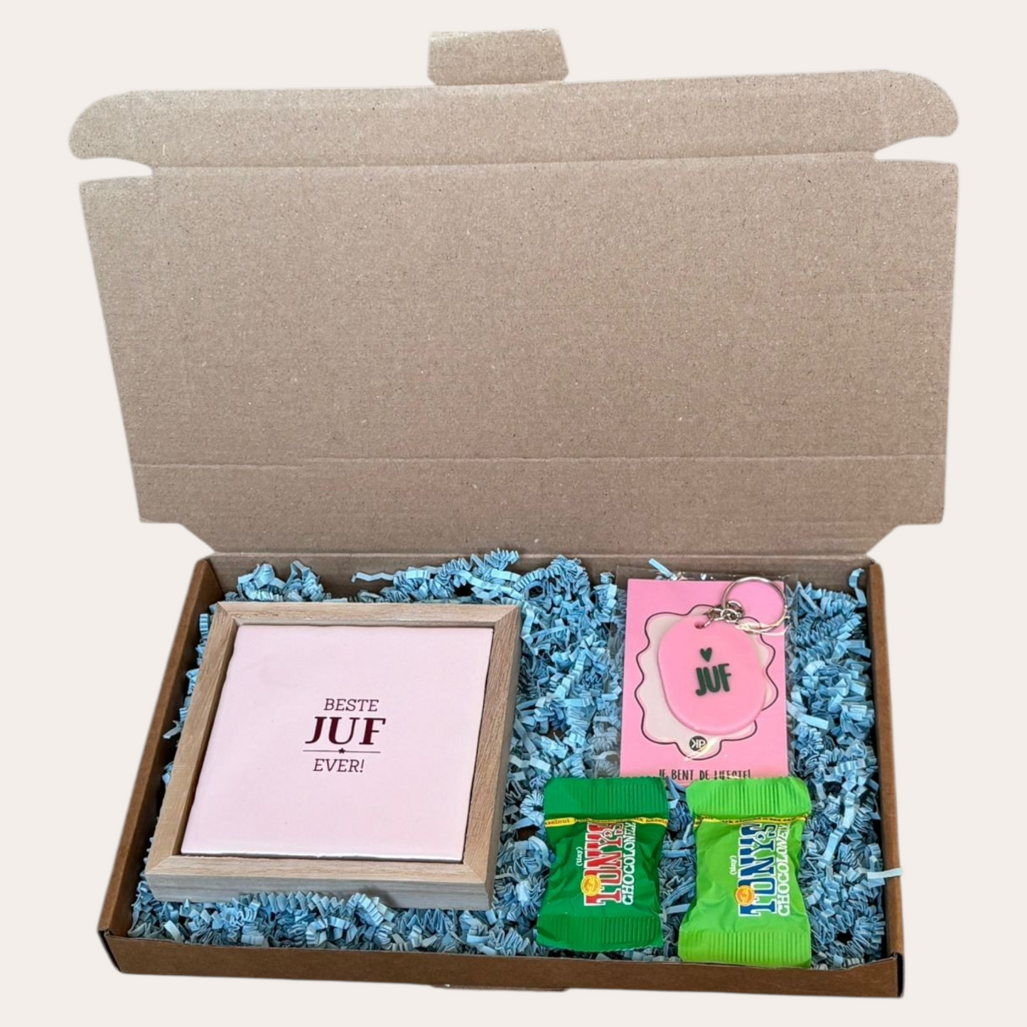 🌸 Beste Juf Cadeaubox – Lief Bedankcadeau met Chocolade