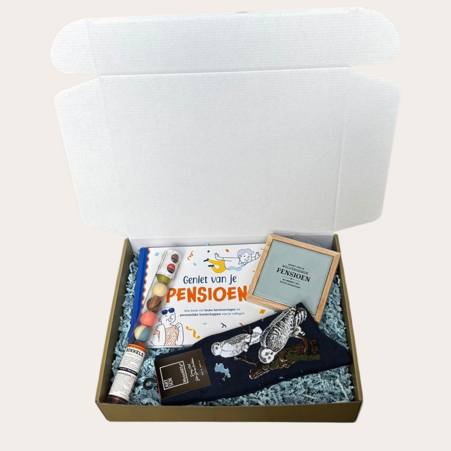 Relax & Geniet – Stoere Pensioen Cadeaubox voor Collega