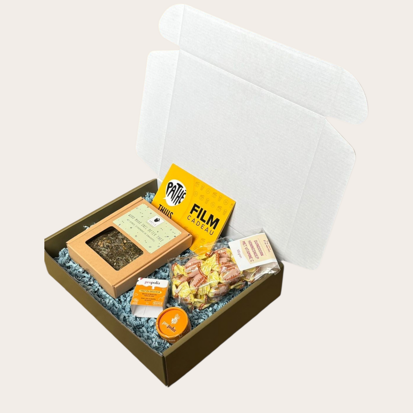 Beterschap & Me-Time – Cadeaubox voor Haar met Thee, Film & Verwenmoment