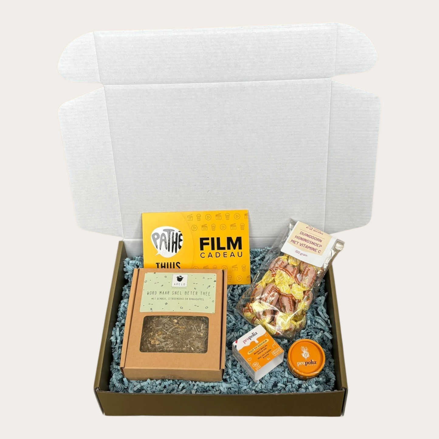 Beterschap & Me-Time – Cadeaubox voor Haar met Thee, Film & Verwenmoment