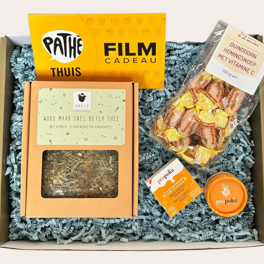 Beterschap & Me-Time – Cadeaubox voor Haar met Thee, Film & Verwenmoment