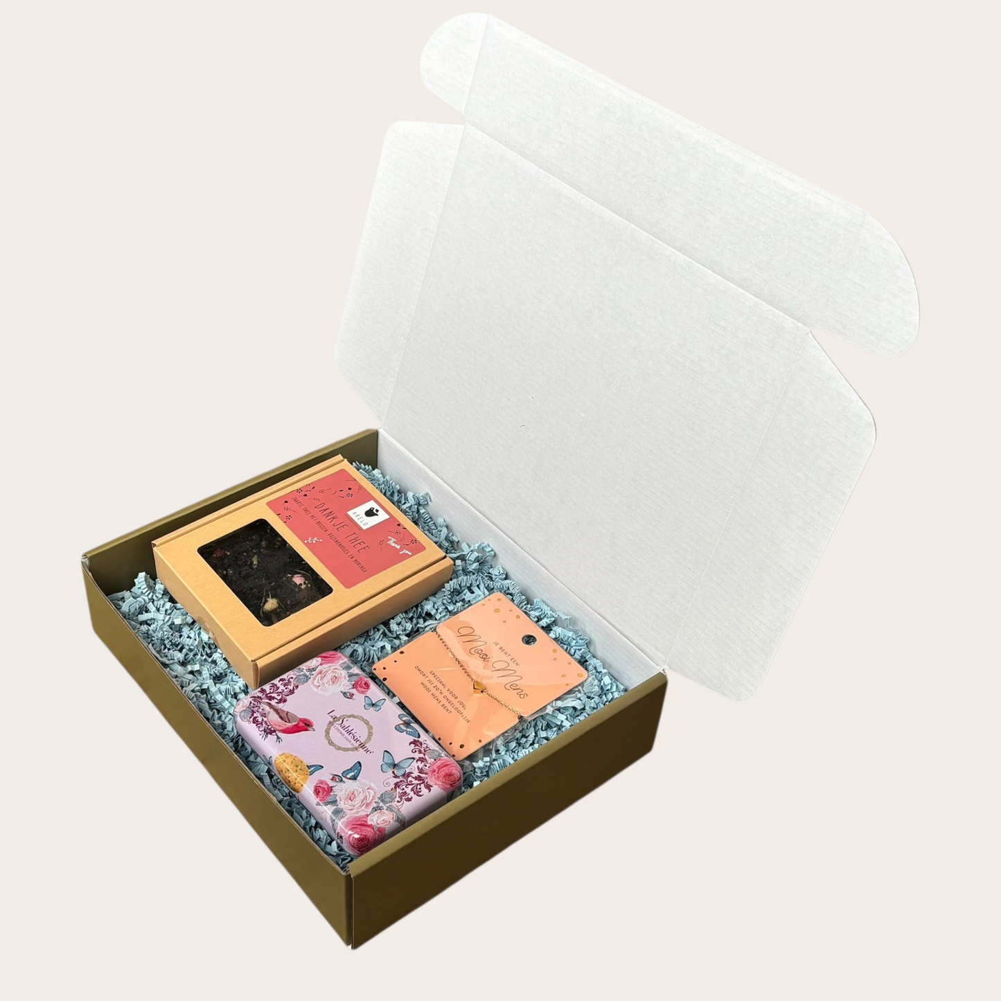 Bedankt Mooi Mens – Cadeaubox met Thee & Armband