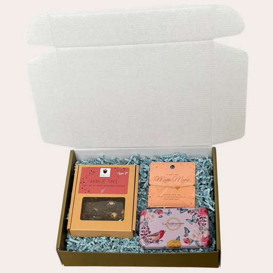 Bedankt Mooi Mens – Cadeaubox met Thee & Armband
