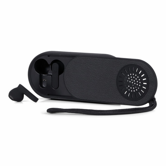 BRAINZ 2-in-1 Earbuds & Speaker Zwart