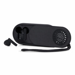 BRAINZ 2-in-1 Earbuds & Speaker Zwart