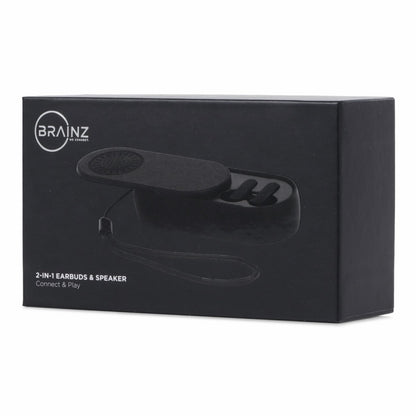 BRAINZ 2-in-1 Earbuds & Speaker Zwart
