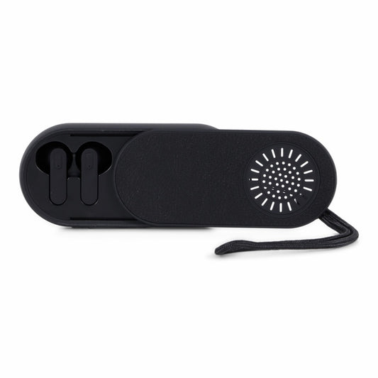 BRAINZ 2-in-1 Earbuds & Speaker Zwart